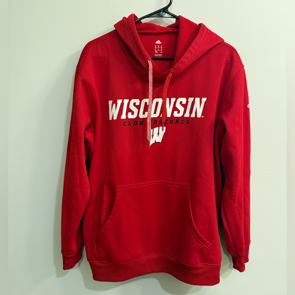 Adidas - Wisconsin Badgers Baseball Hoodie - XL - Red